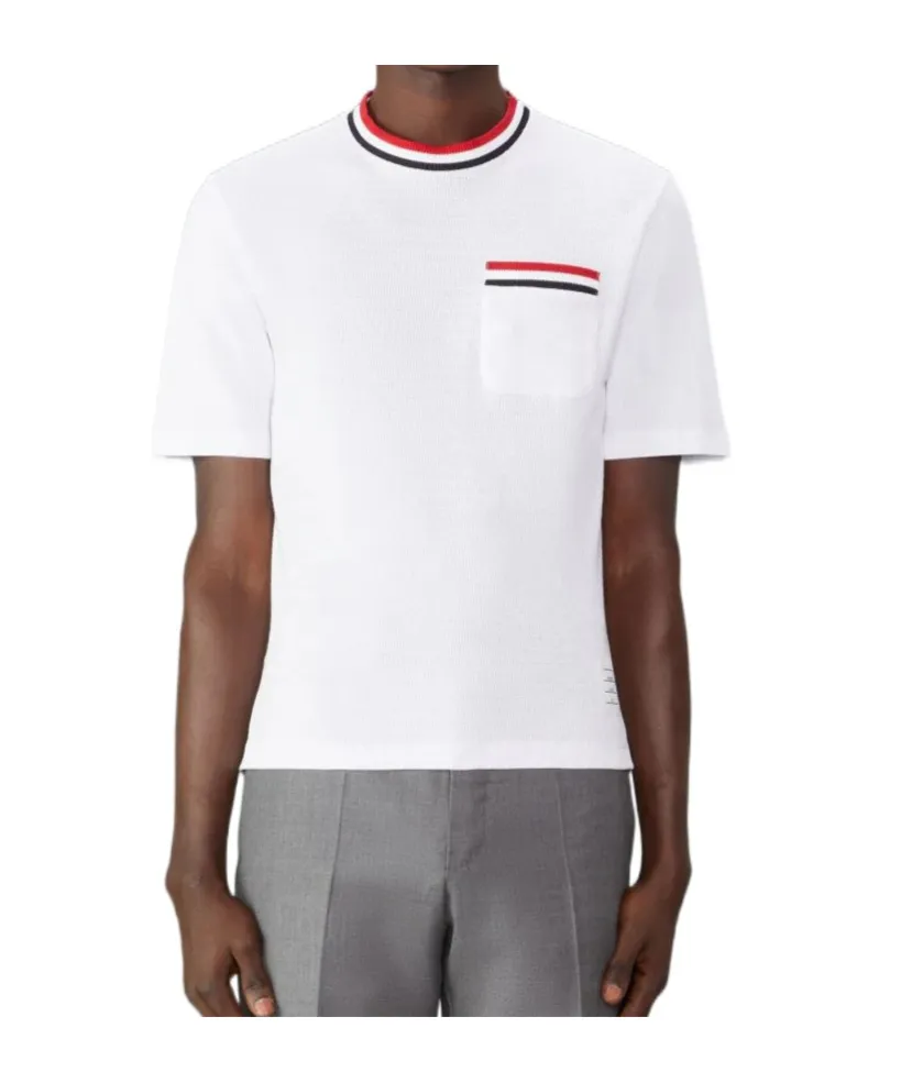 Pointelle-Knit Cotton T-Shirt