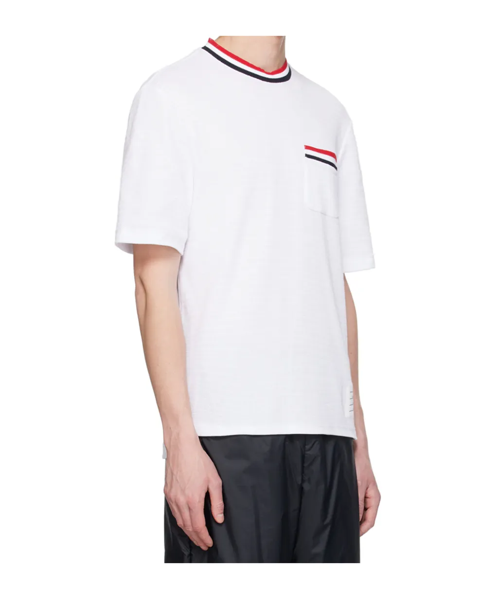 Pointelle-Knit Cotton T-Shirt