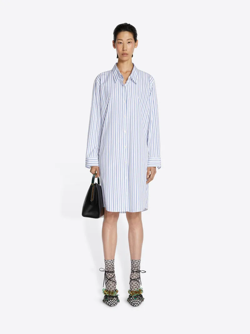 Striped Cotton Shirt Dress