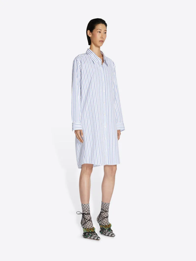 Striped Cotton Shirt Dress