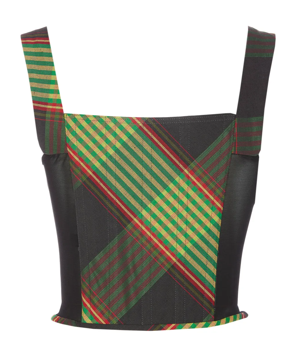 Vivienne Westwood Pattern-Printed Zipped Corset Top