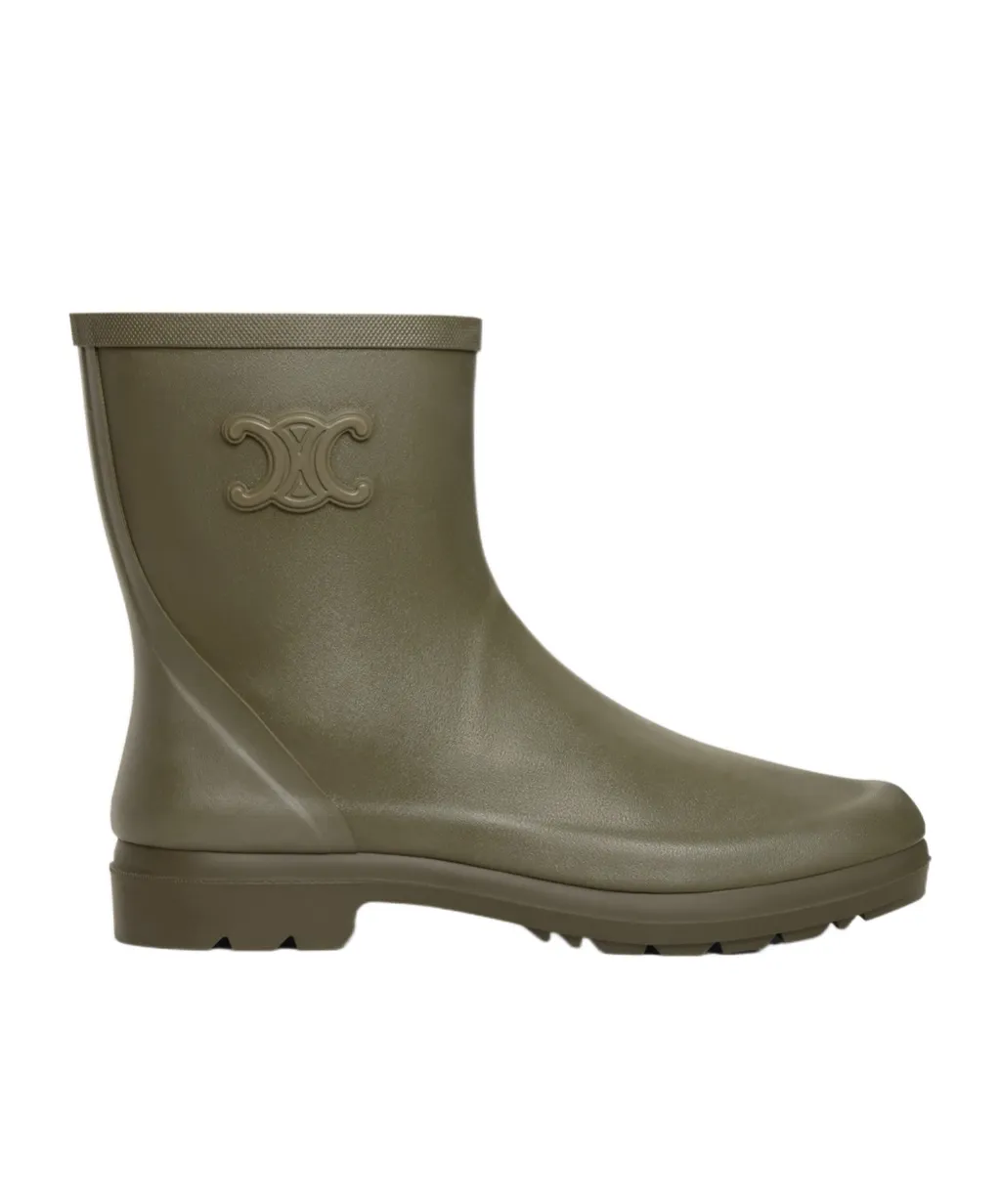Mid Celine Rain Boots In Natural Rubber