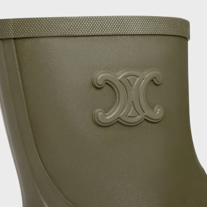 Mid Celine Rain Boots In Natural Rubber