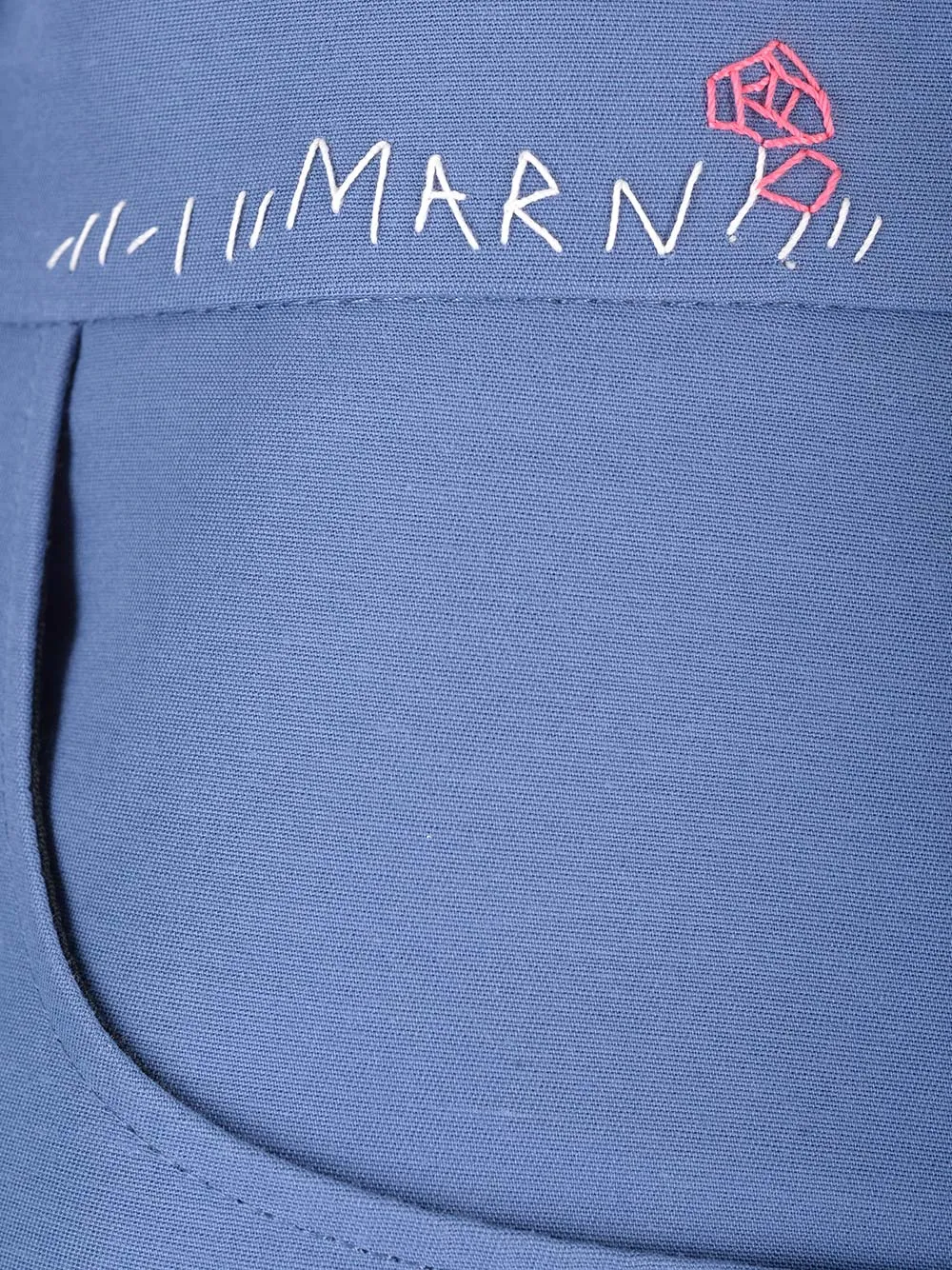 Marni Logo Embroidered Wide-Leg Trousers