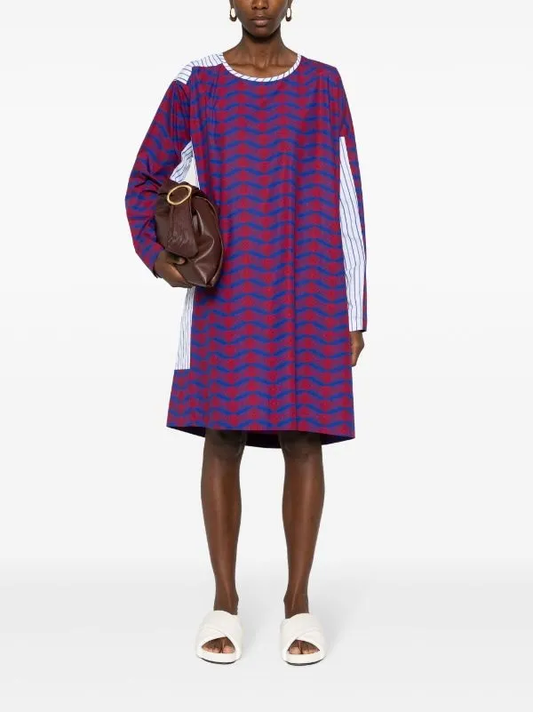 Stitched Long-Sleeved Dress