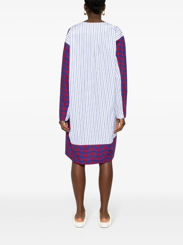 Stitched Long-Sleeved Dress