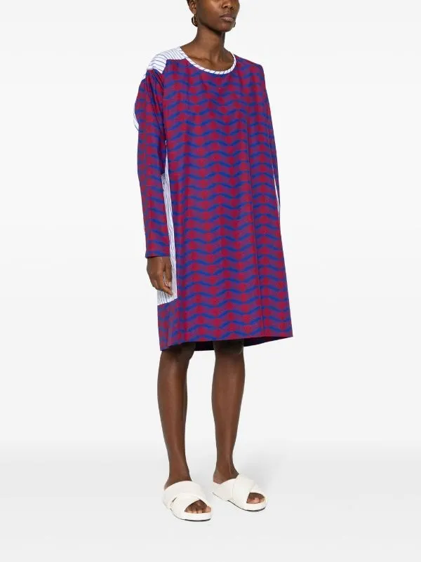 Stitched Long-Sleeved Dress