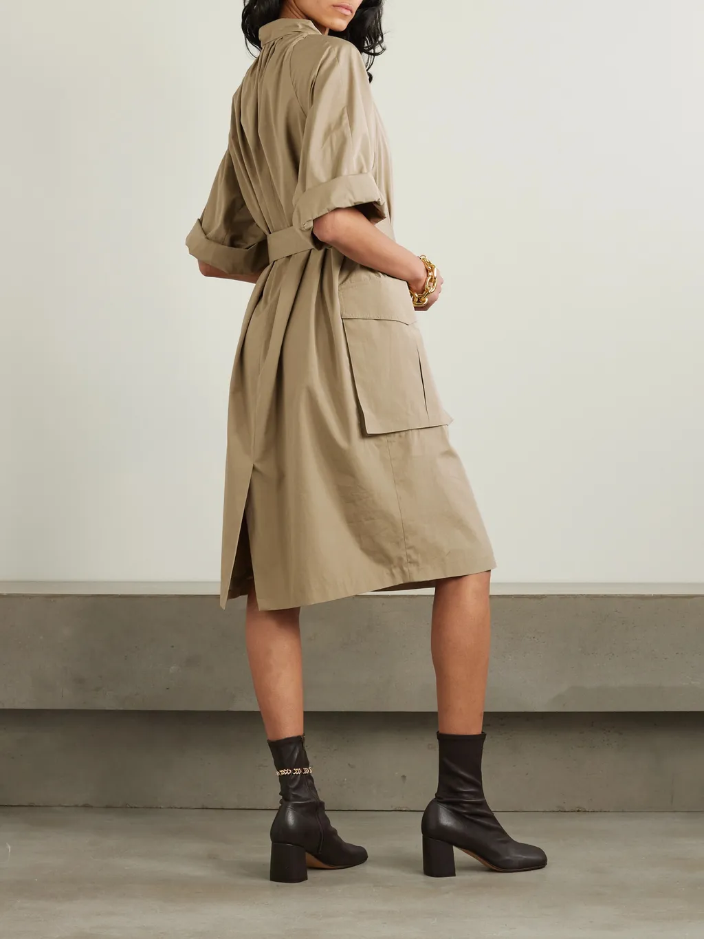 Medium Length Dress With Belt