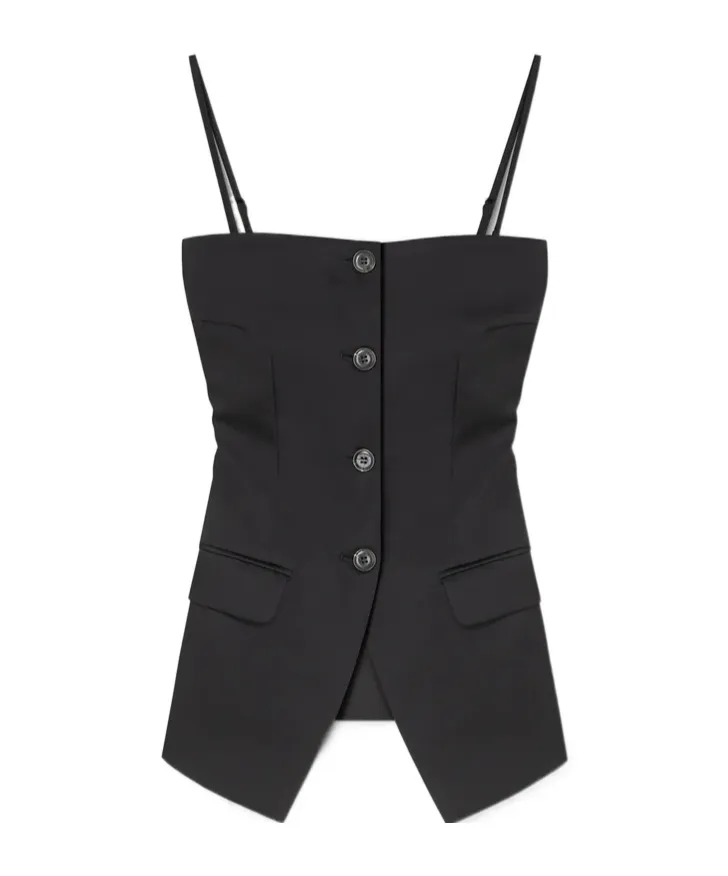 Nanushka Alessa Tailored Tech-Satin Vest