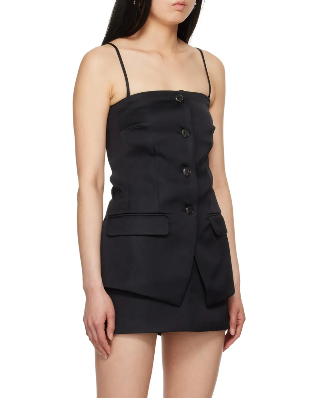 Nanushka Alessa Tailored Tech-Satin Vest