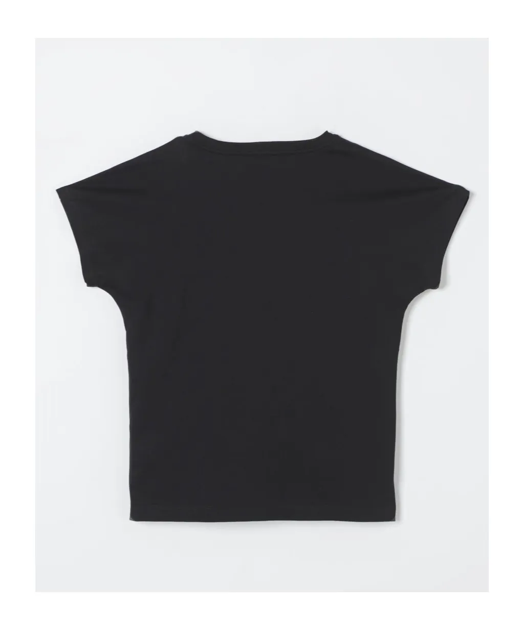 Balmain Kids Logo Embroidered Crewneck T-Shirt