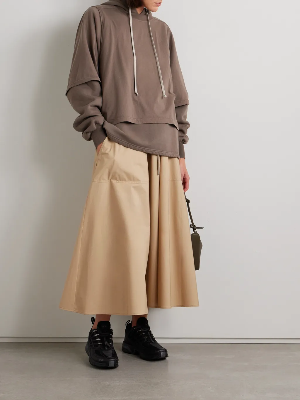 A-Line Midi Cotton Skirt