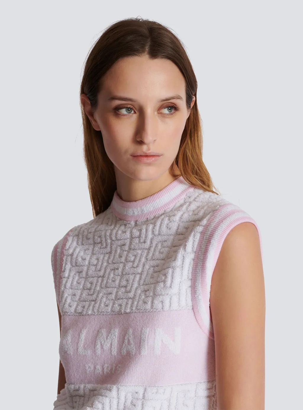 Balmain Logo Monogrammed Sleeveless Vest