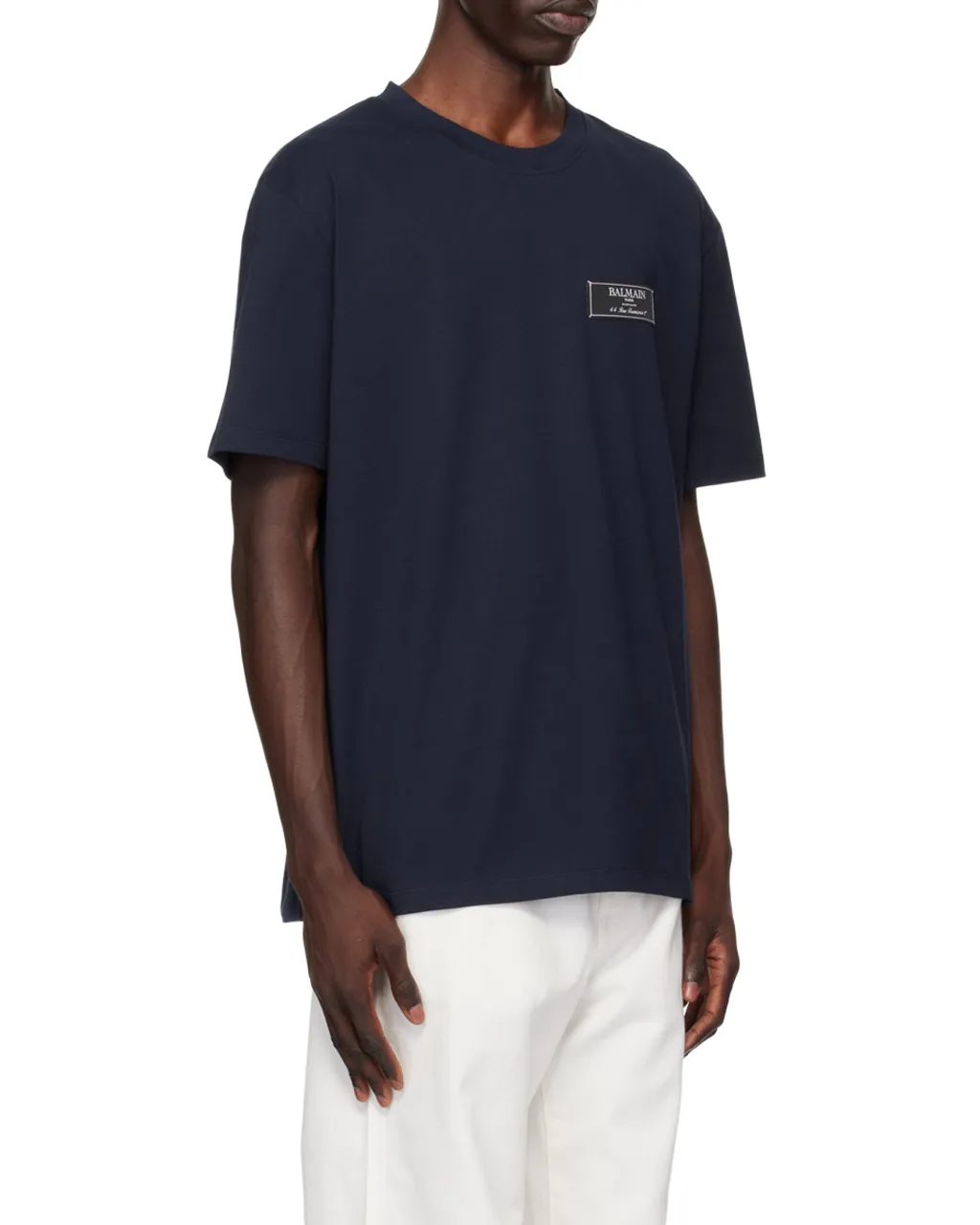 Balmain Logo Patch Crewneck T-Shirt