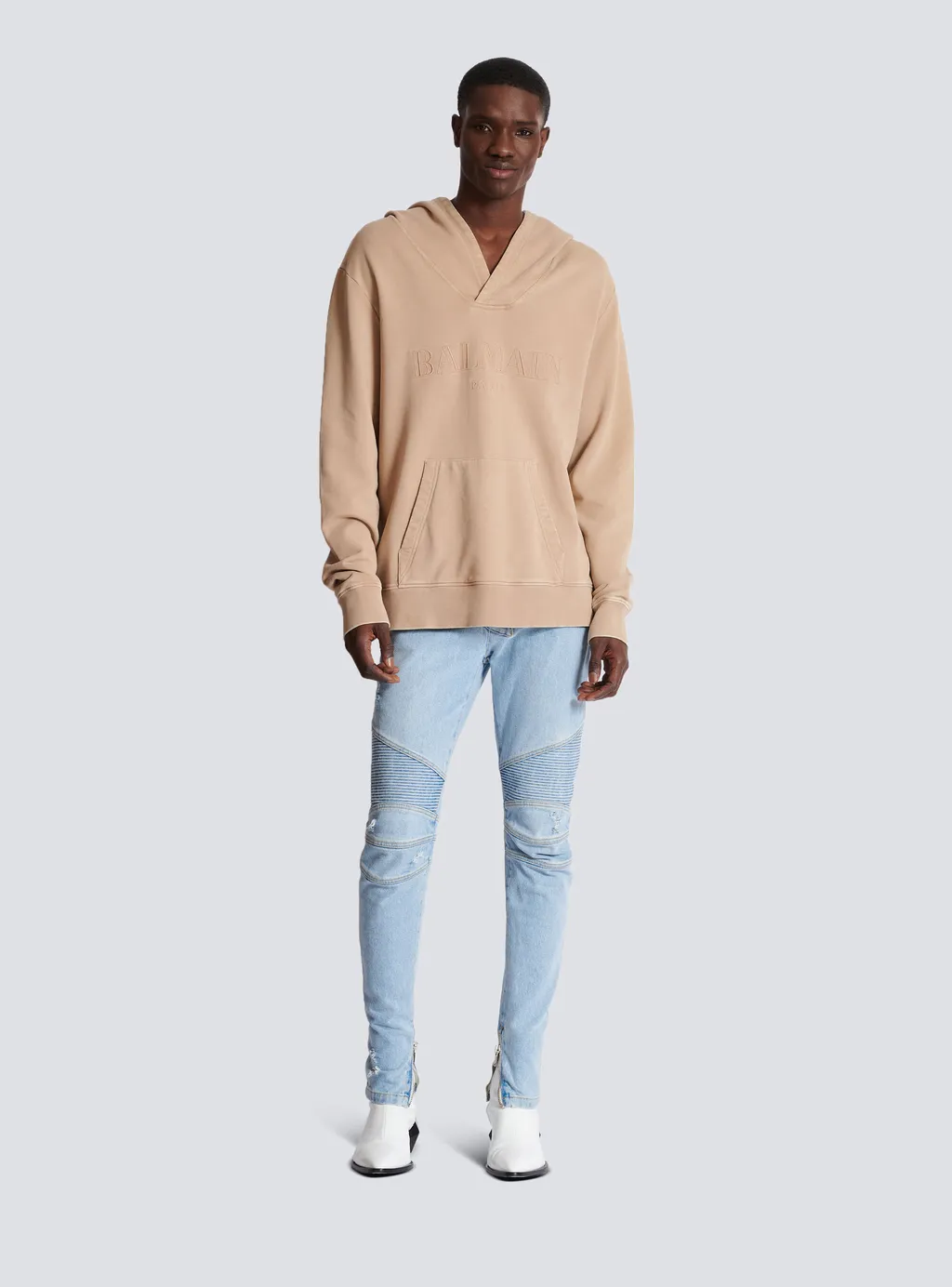 Balmain Logo Embroidered Hooded Sweatshirt
