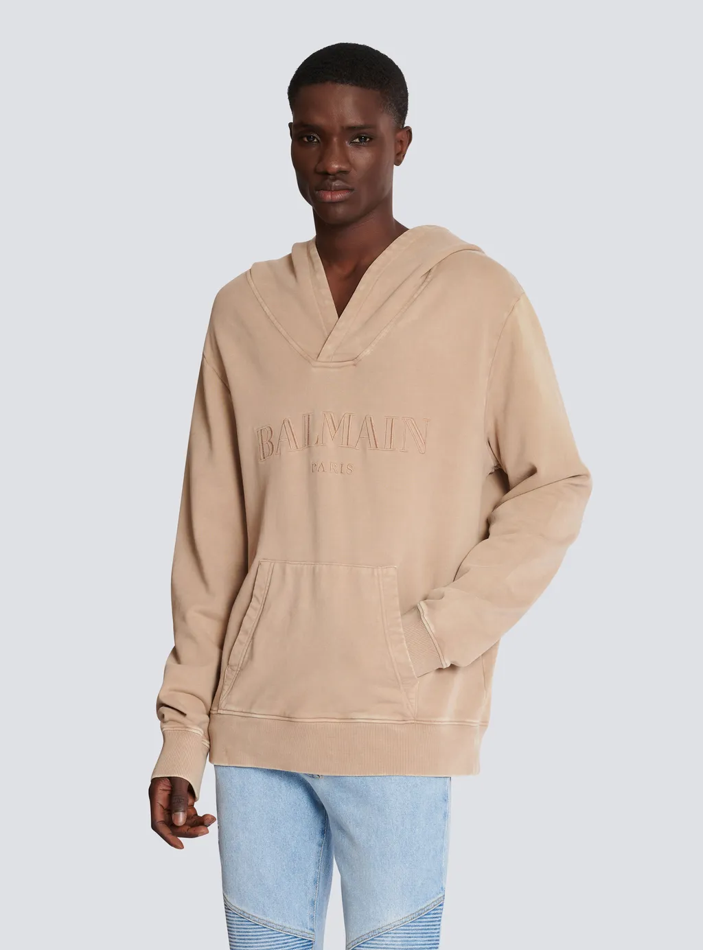 Balmain Logo Embroidered Hooded Sweatshirt