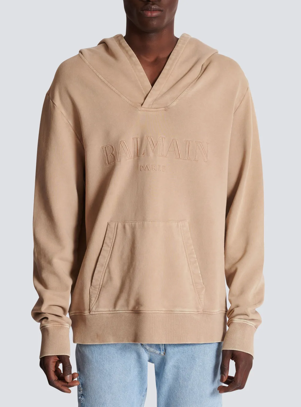 Balmain Logo Embroidered Hooded Sweatshirt