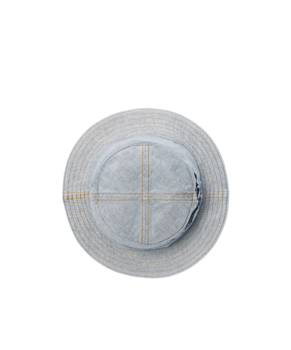 Logo-Print Denim Bucket Hat