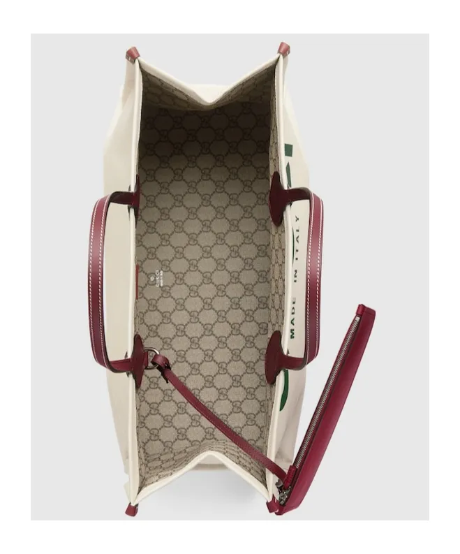 Gucci Logo Printed Top Handle Bag