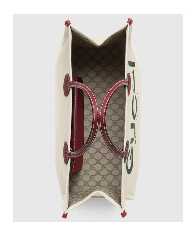 Gucci Logo Printed Top Handle Bag