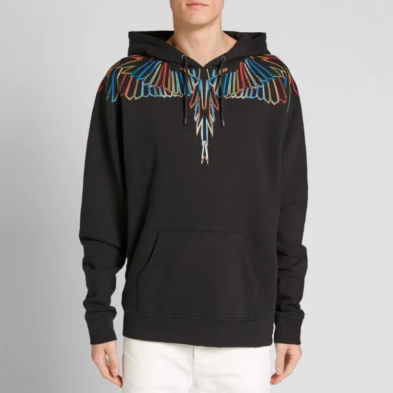 Wing Print Hooded Hooded Hoodie