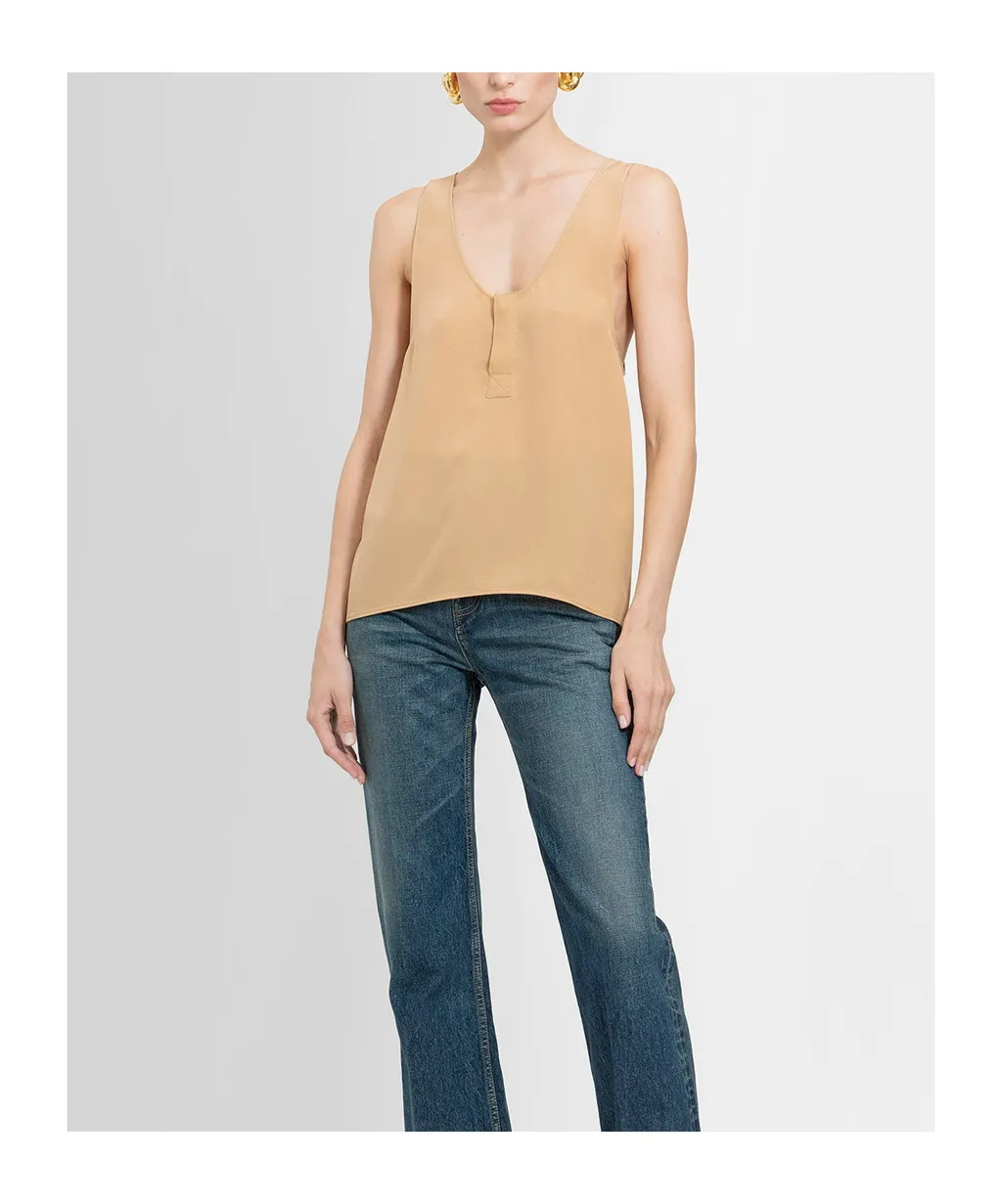 Saint Laurent Straight Hem Sleeveless Top