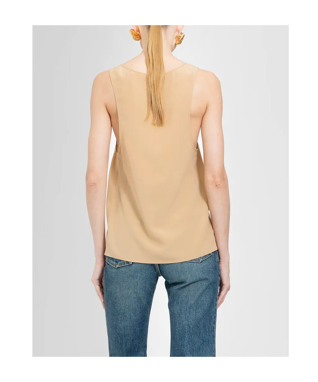 Saint Laurent Straight Hem Sleeveless Top