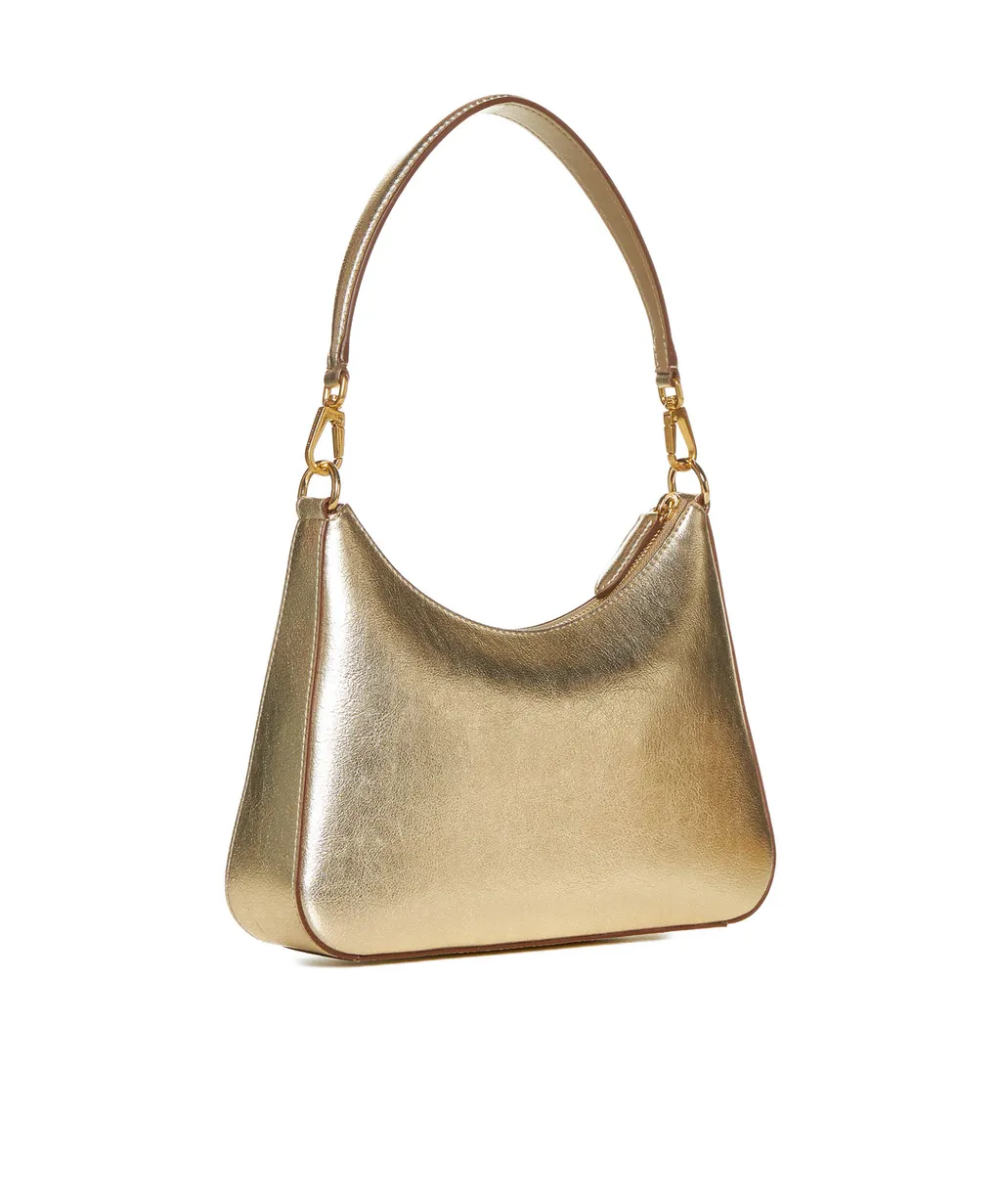Stella Mccartney Logo Detailed Metallic Shoulder Bag