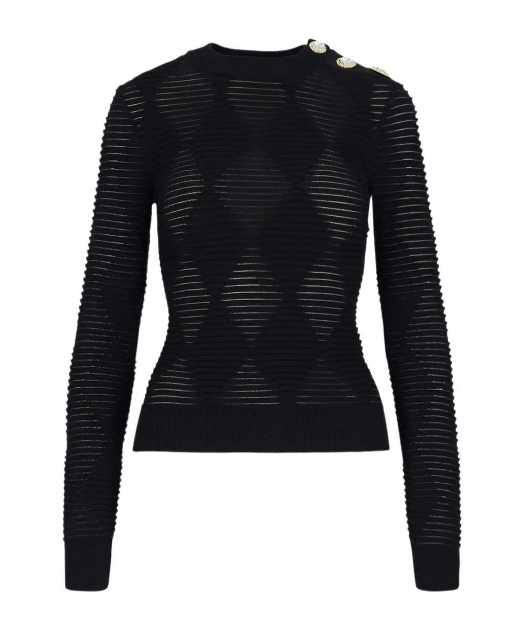 Balmain Button-Detailed Knit Jumper