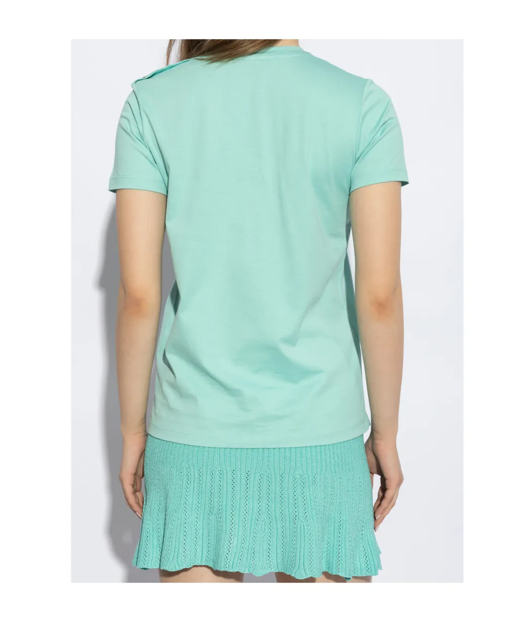 Balmain Logo Printed Crewneck T-Shirt