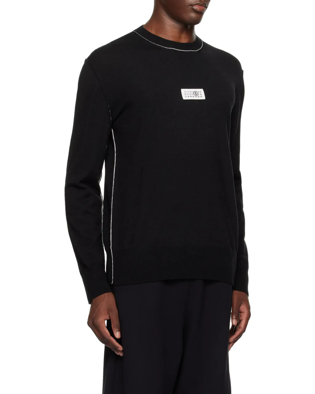 Mm6 Maison Margiela Logo Patch Crewneck Jumper