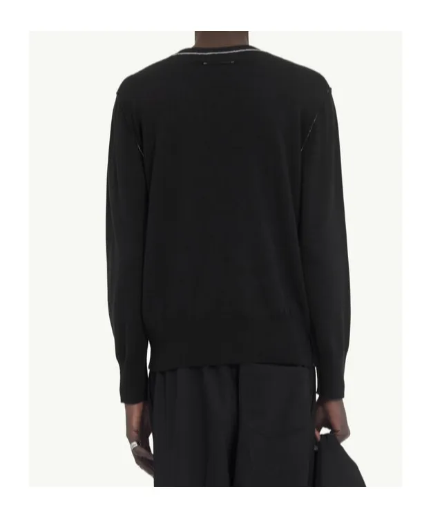 Mm6 Maison Margiela Logo Patch Crewneck Jumper