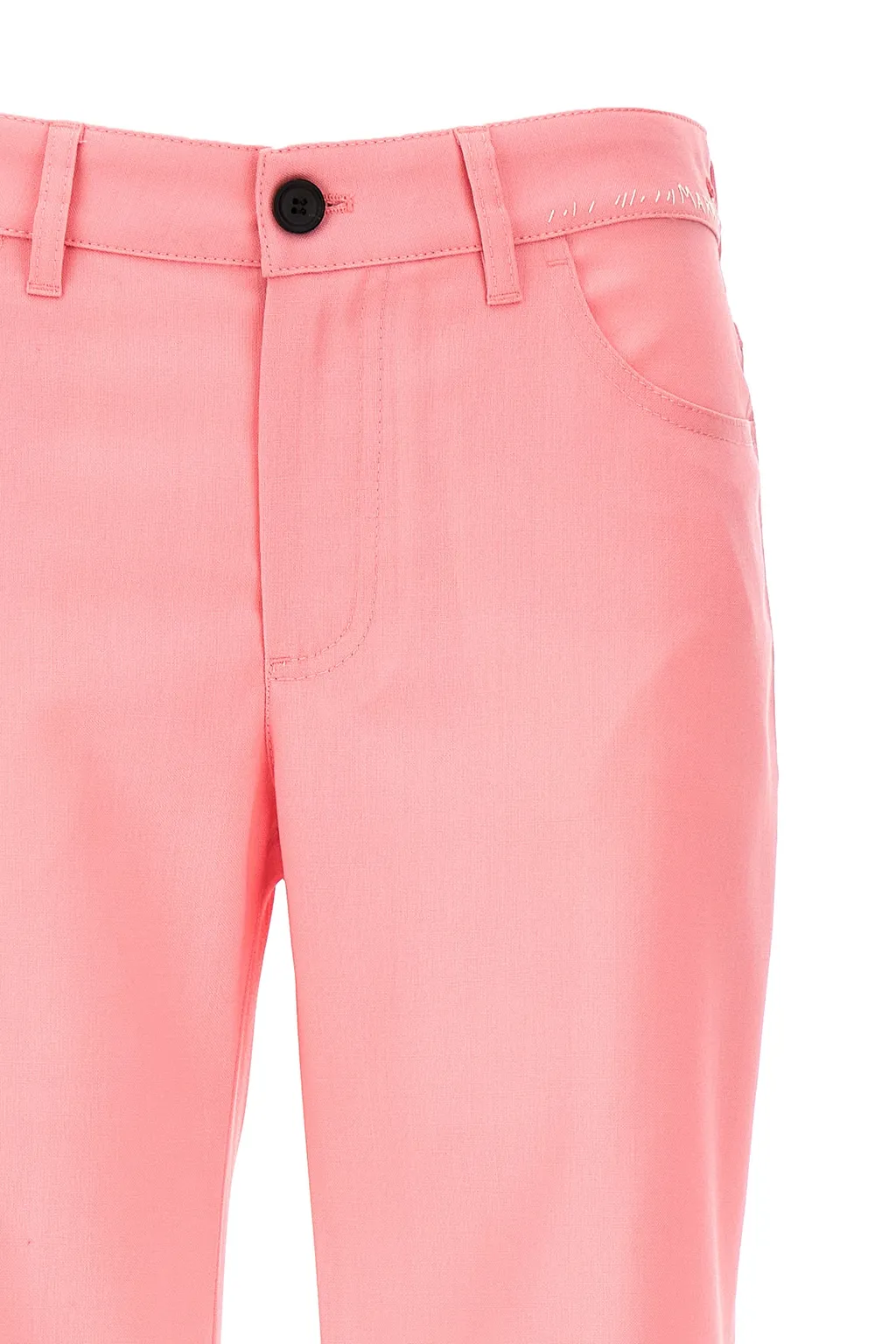Marni Logo Embroidered Flared Pants