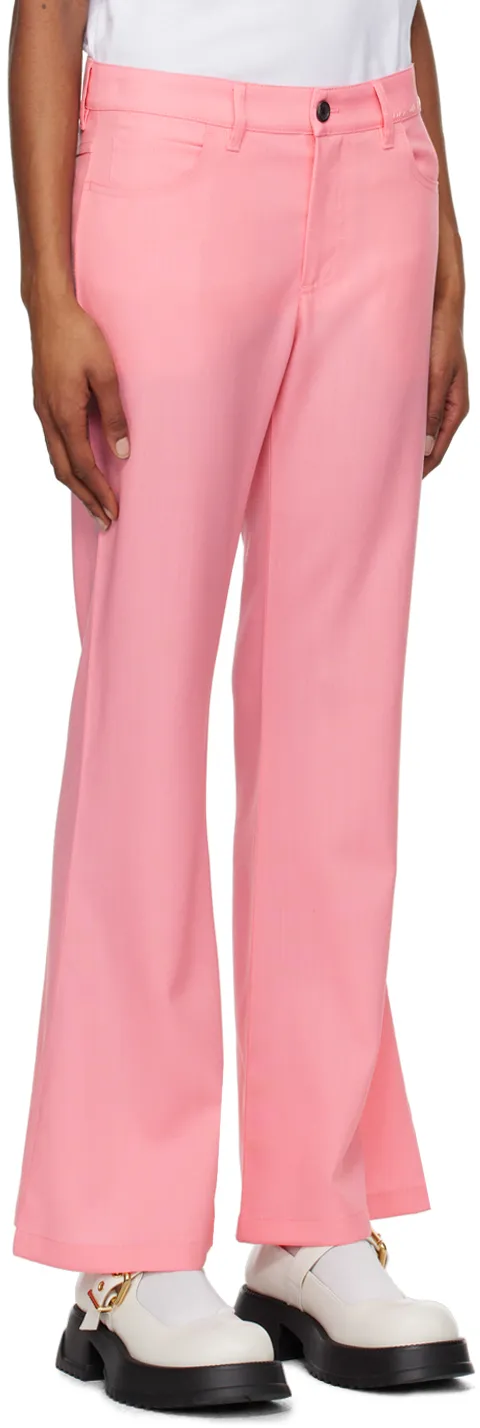 Marni Logo Embroidered Flared Pants
