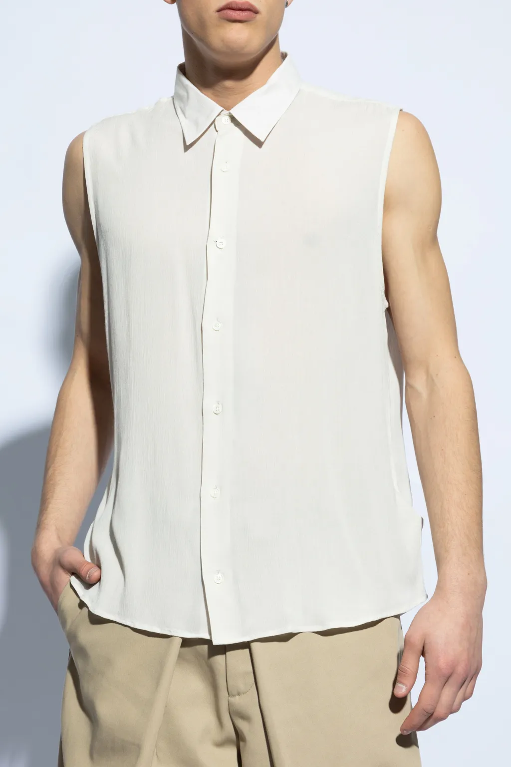 Ami Paris Ami De Coeur Motif Sleeveless Shirt