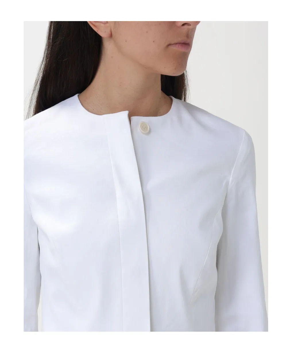 Peplum-Hem Cropped Jacket
