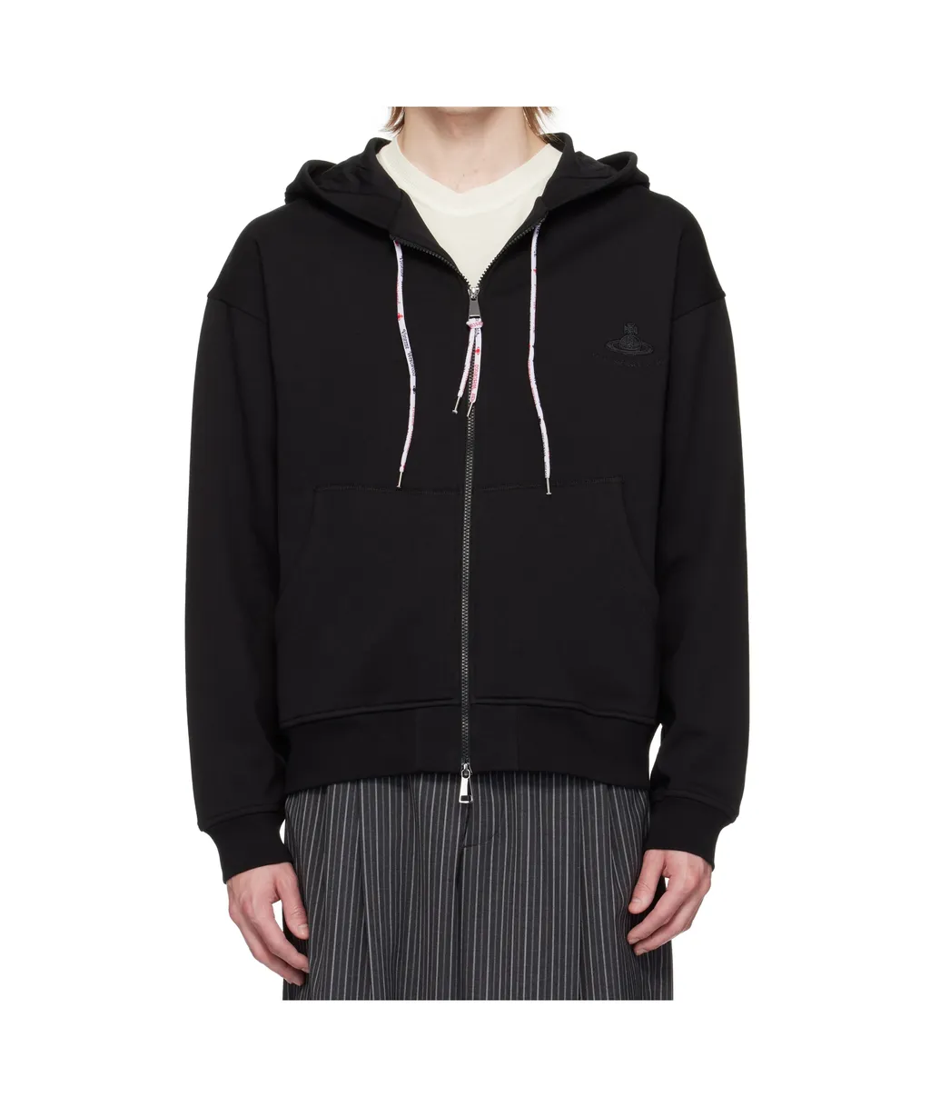 Vivienne Westwood Drawstring Zipped Hoodie