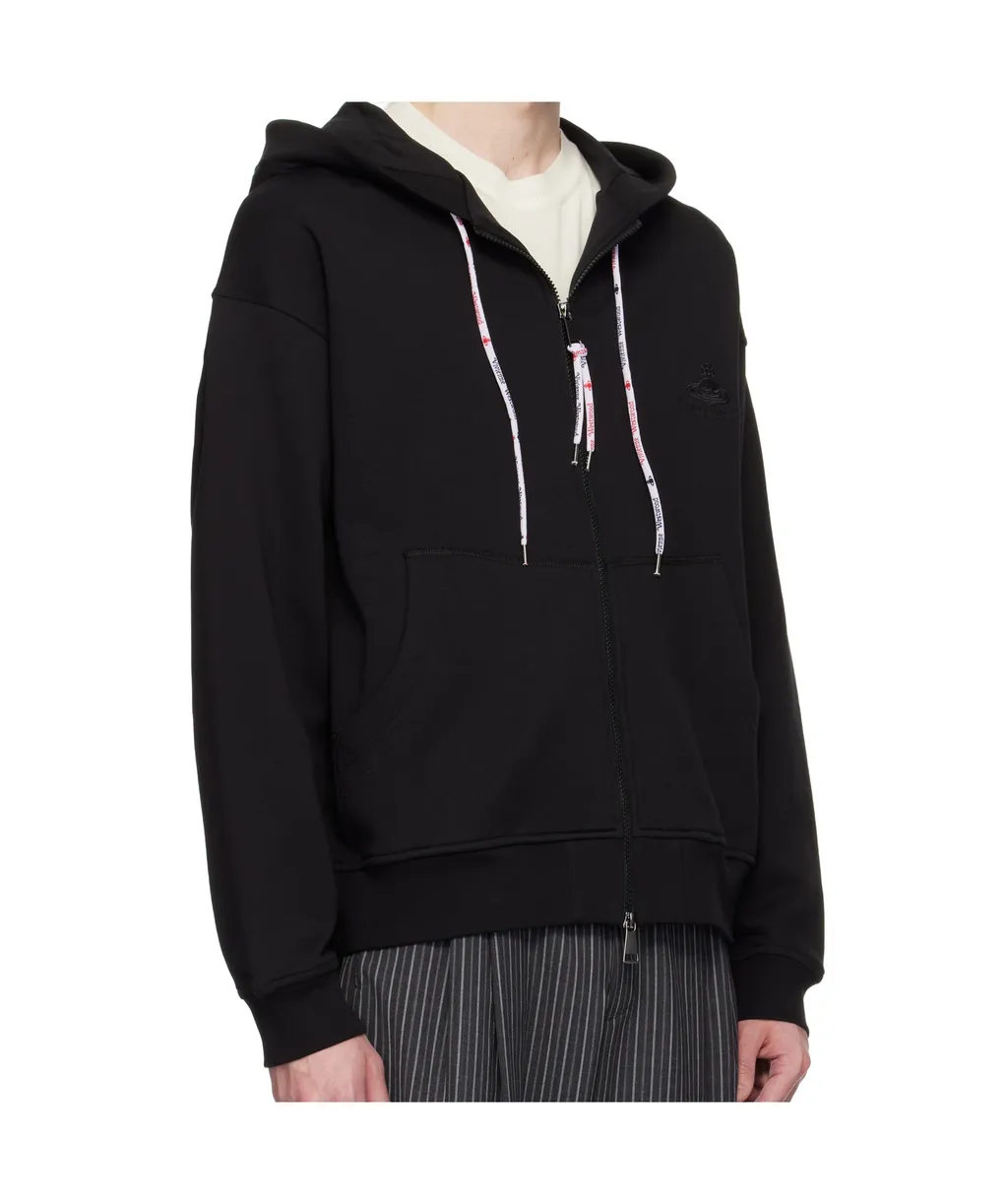 Vivienne Westwood Drawstring Zipped Hoodie