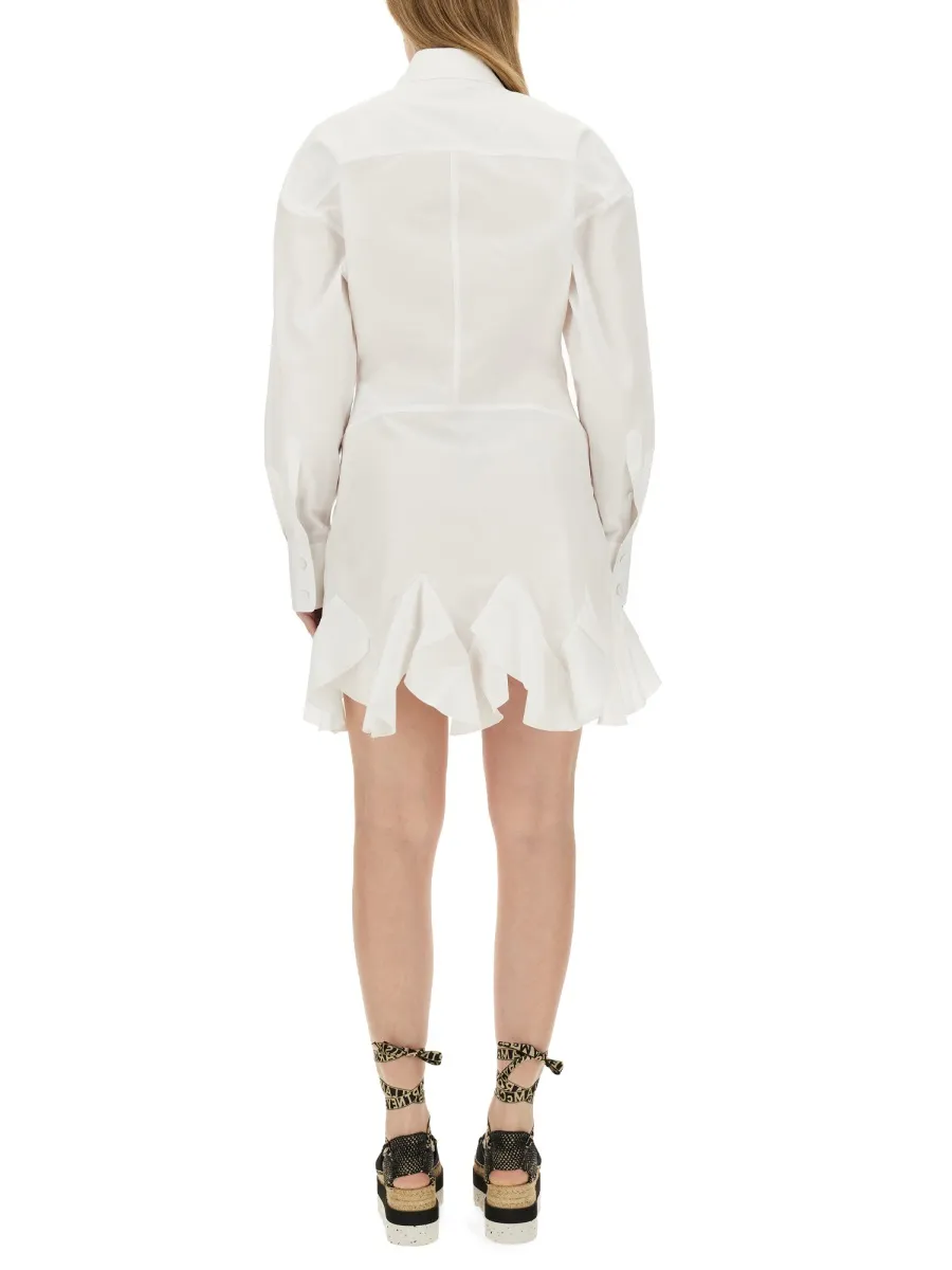 Stella Mccartney Ruffled Mini Shirt Dress