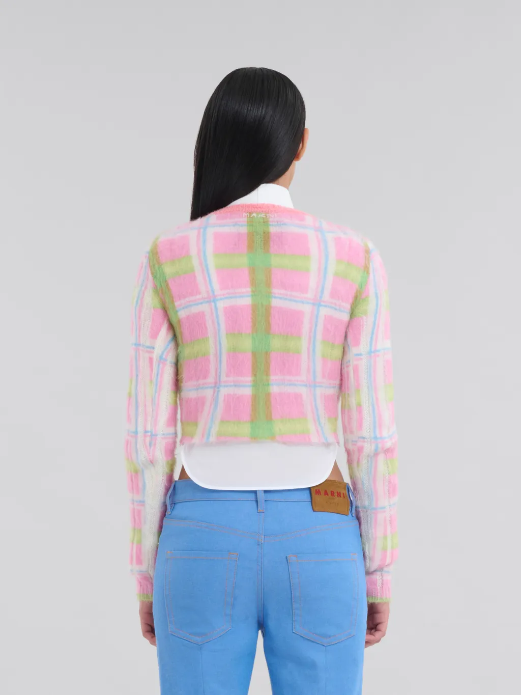 Check-Print Brushed-Finish Jumper