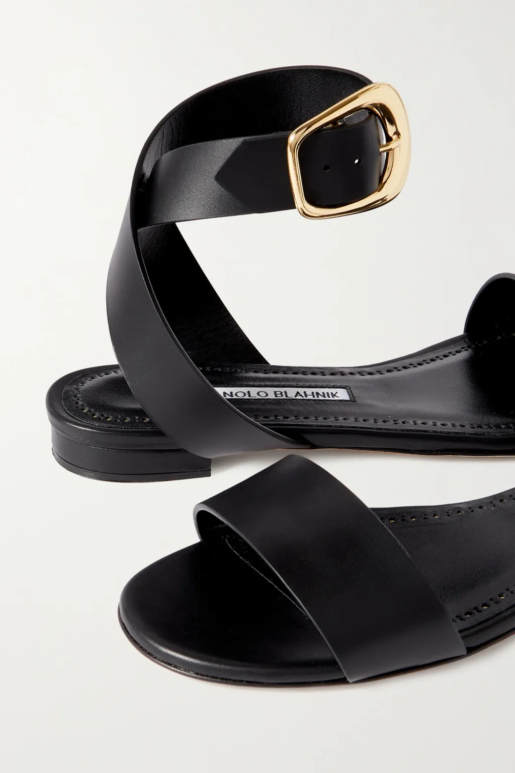 Buckle Ankle Strap Flat-Soled Sandals