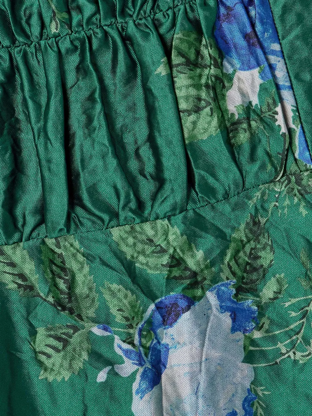 Pleated Flower Printed Dress