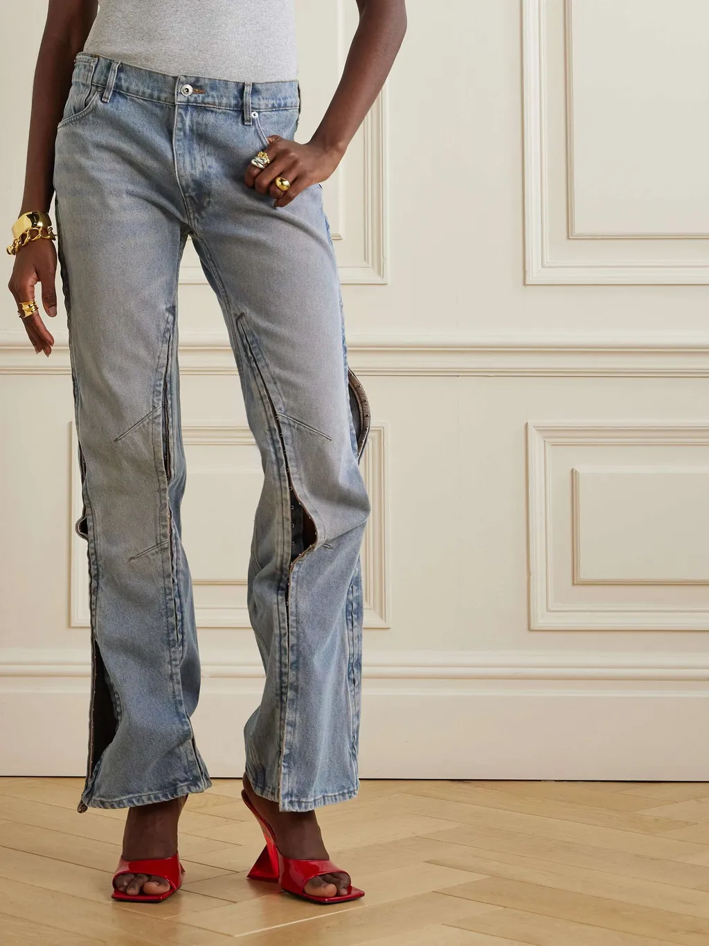 Belt Ring Denim Trousers