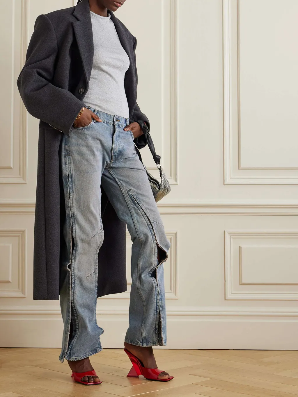Belt Ring Denim Trousers