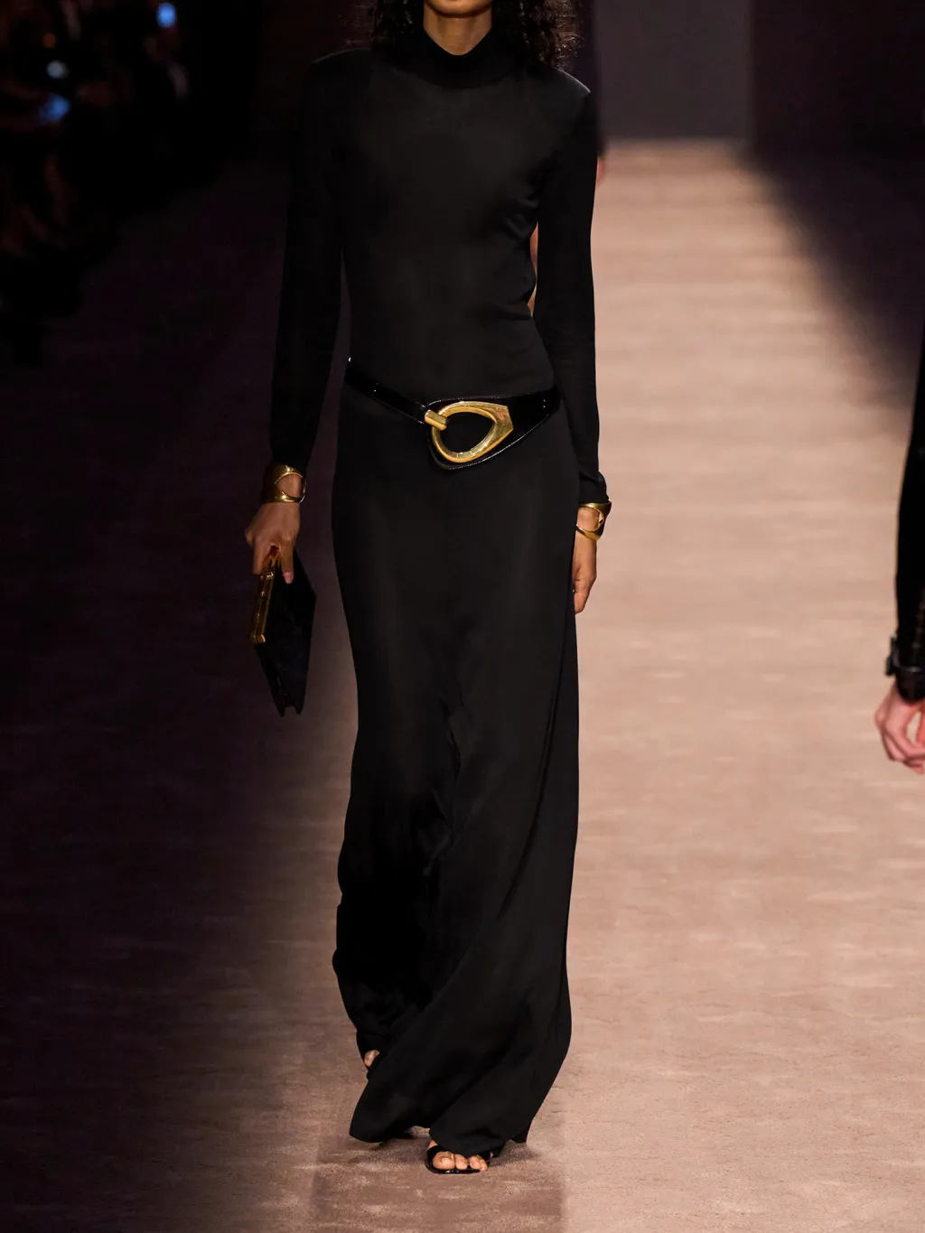 High-Necked And Long-Sleeved Dress