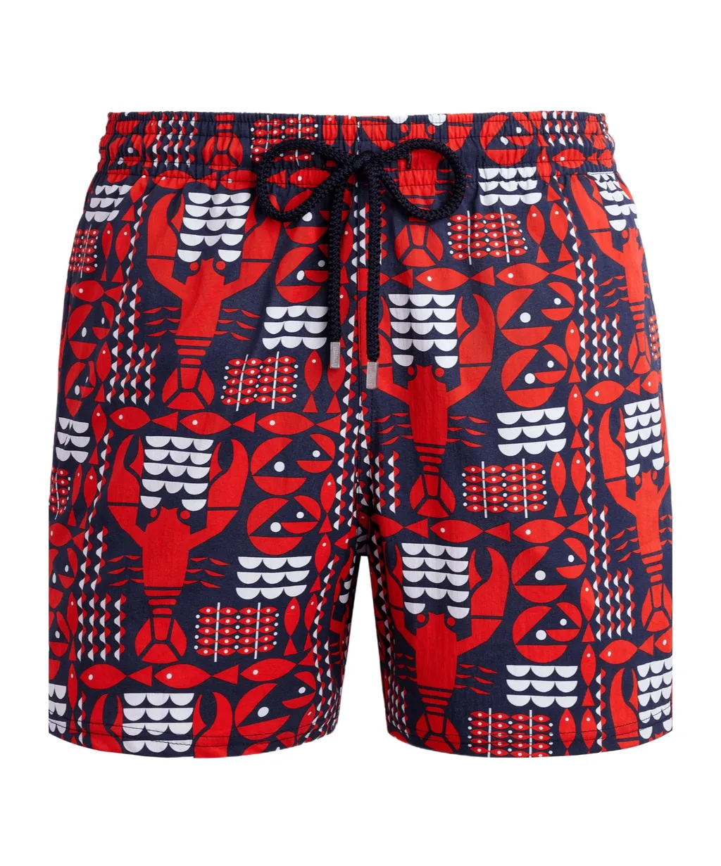 Lobster-Print Swim Shorts