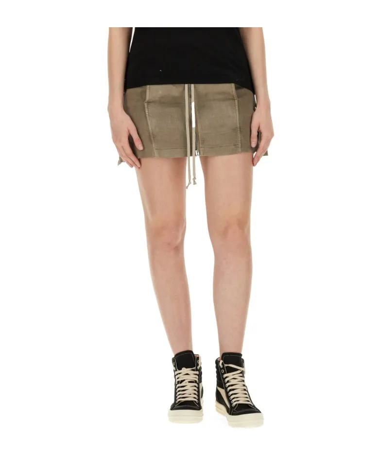 Rick Owens Drkshdw Lido Drawstring Mini Skirt