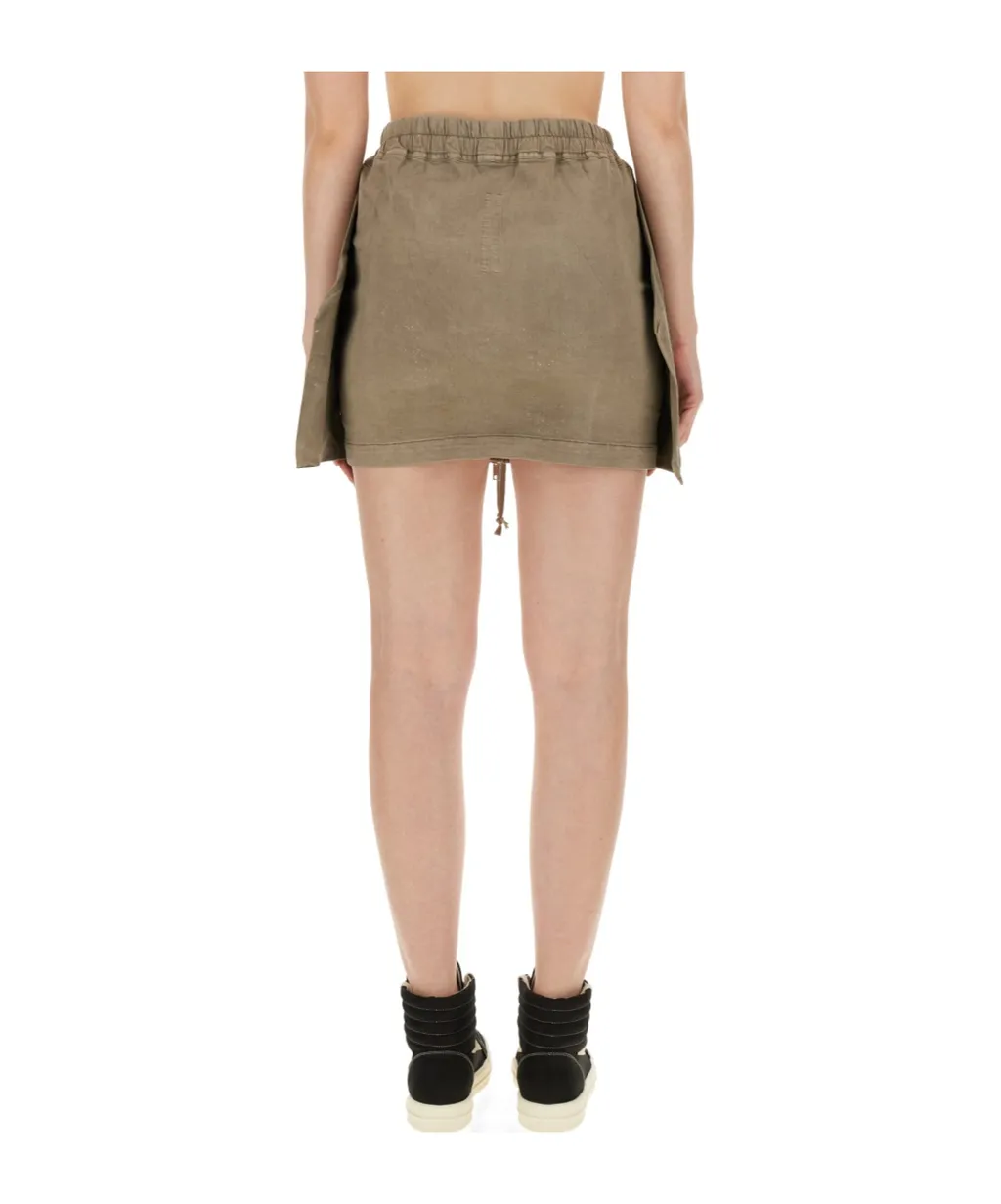 Rick Owens Drkshdw Lido Drawstring Mini Skirt