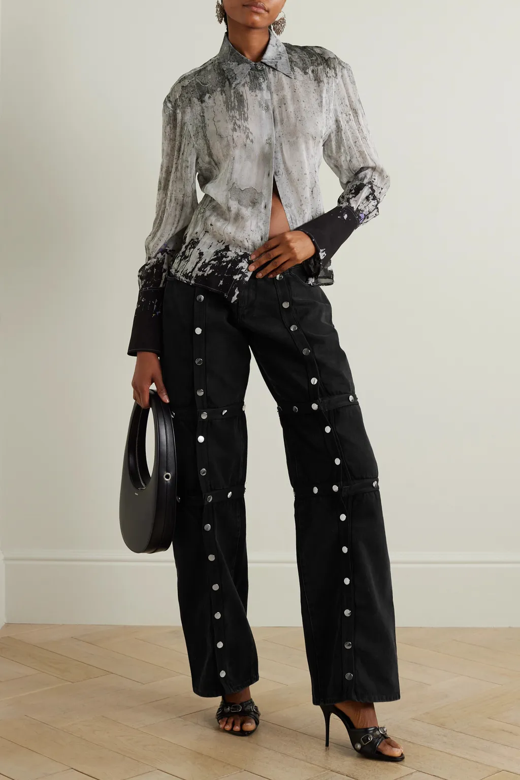 Belt Ring Denim Trousers