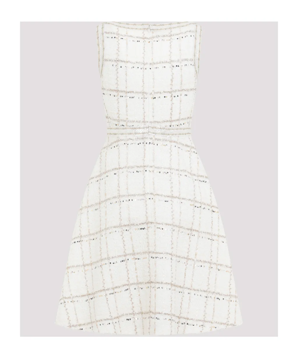 Flared Bouclé Mini Dress